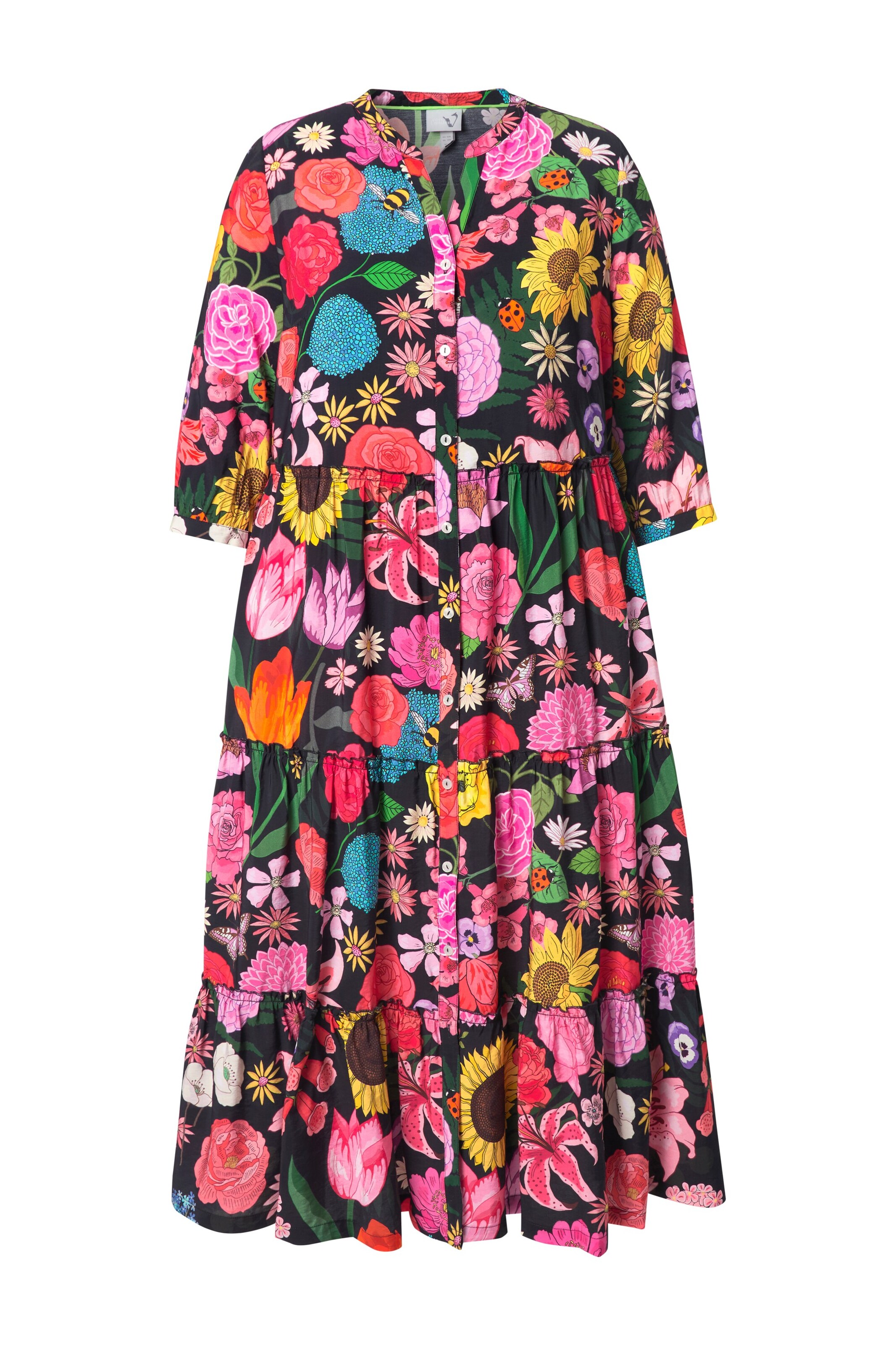 Ulla Popken Zomerjurk in Gemengde kleuren: voorkant