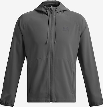 Veste de sport UNDER ARMOUR en gris : devant