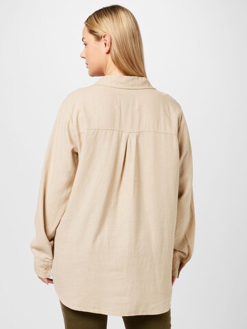 ONLY Carmakoma Blus 'Caro' i beige