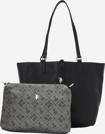 U.S. POLO ASSN. "Чанта тип ""Shopper""" 'Malibu' в черно: отпред