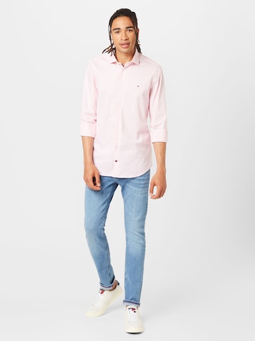 Tommy Hilfiger Tailored - Ajuste estrecho Camisa en rosa
