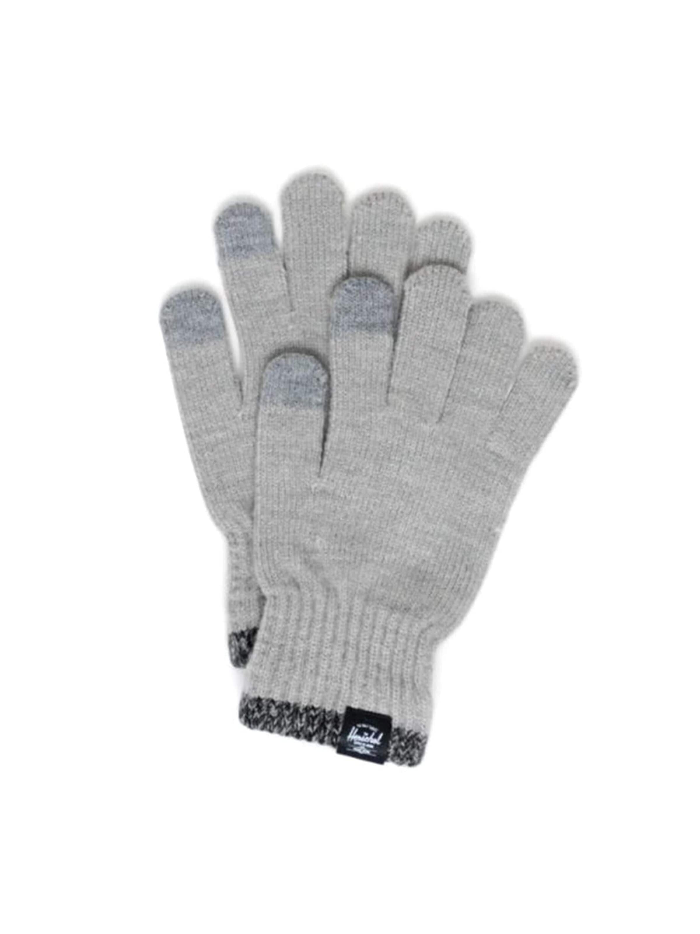 Herschel Mittens 'Elmer Gloves Stripe Heather Light Grey' in Grey: front