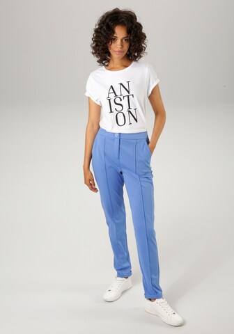 Aniston CASUAL Slimfit Bundfaltenhose in Blau