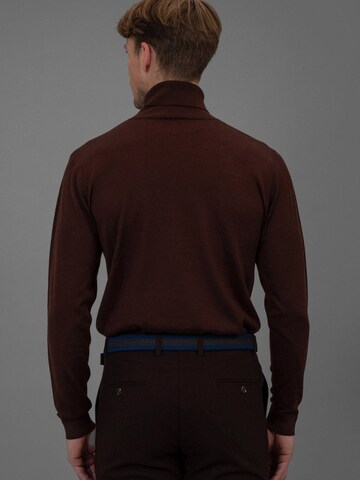 Laurent Vergne Sweater 'Roger Roll Neck Sweater - Brown' in Brown