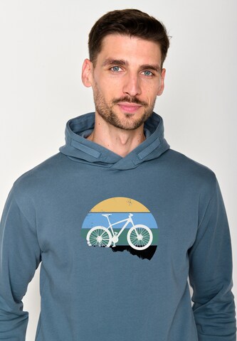 GREENBOMB Sweatshirt 'Bike Downhill' in Blauw
