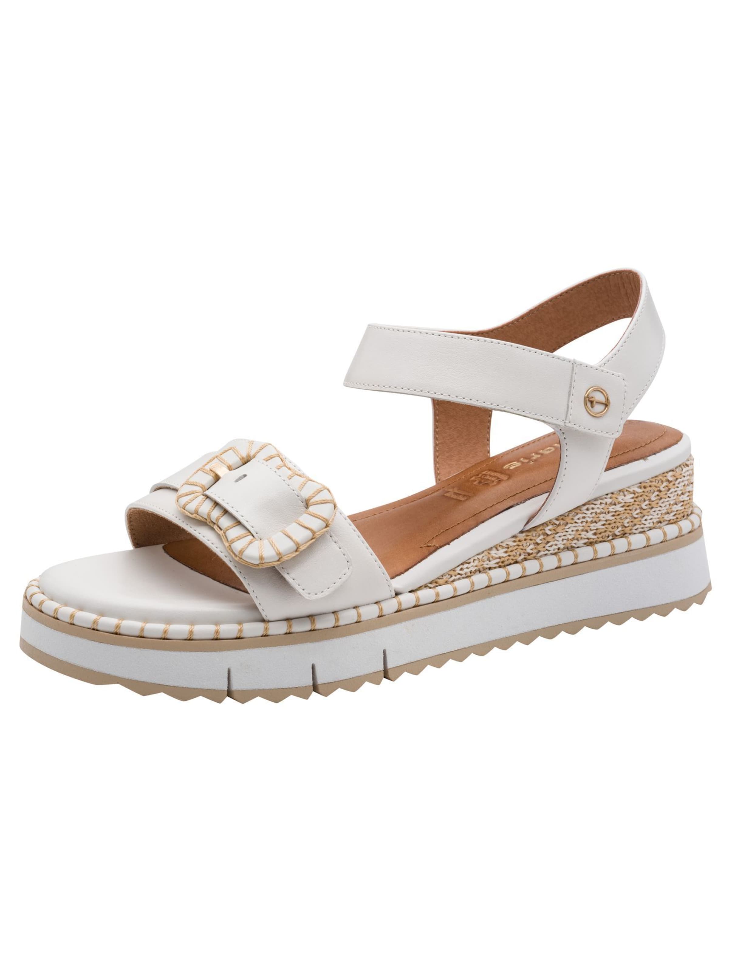 Sandales Tamaris en blanc : devant