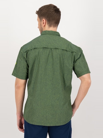Coupe regular Chemise 'Outdoorhemd Copper Herren Kurzarmhemd kariert große Größen' deproc en vert