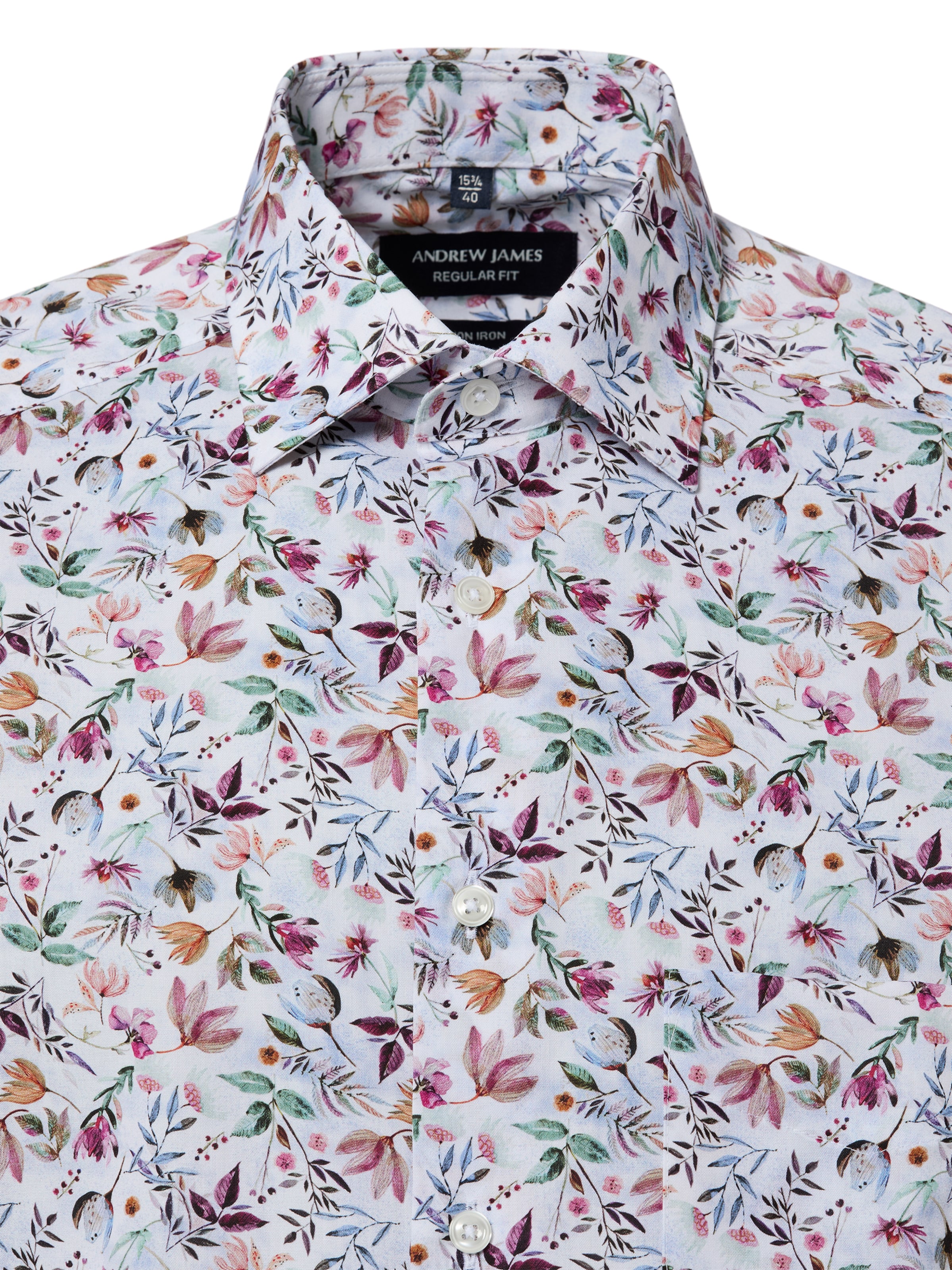 Andrew James Regular fit Zakelijk overhemd in Wit