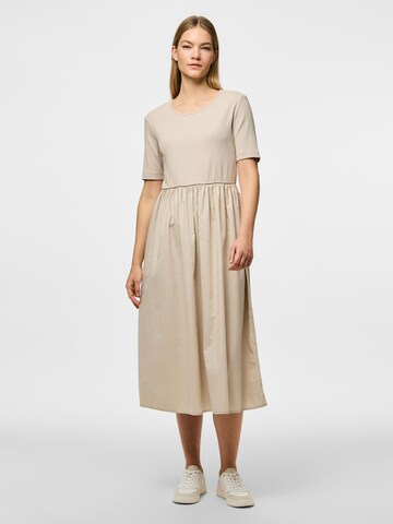 PIECES Jurk 'PCTonya' in Beige: voorkant