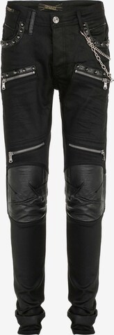 CIPO & BAXX Slim fit Jeans 'Punk Rock' in Black: front