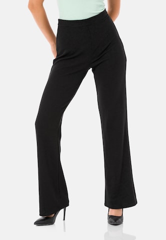 CIPO & BAXX Bootcut Stoffhose in Schwarz