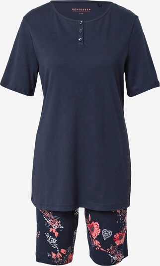 SCHIESSER Shorty en bleu nuit / rose / blanc, Vue avec produit