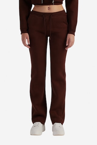 HOLLY LOLLY Regular Broek in Bruin: voorkant