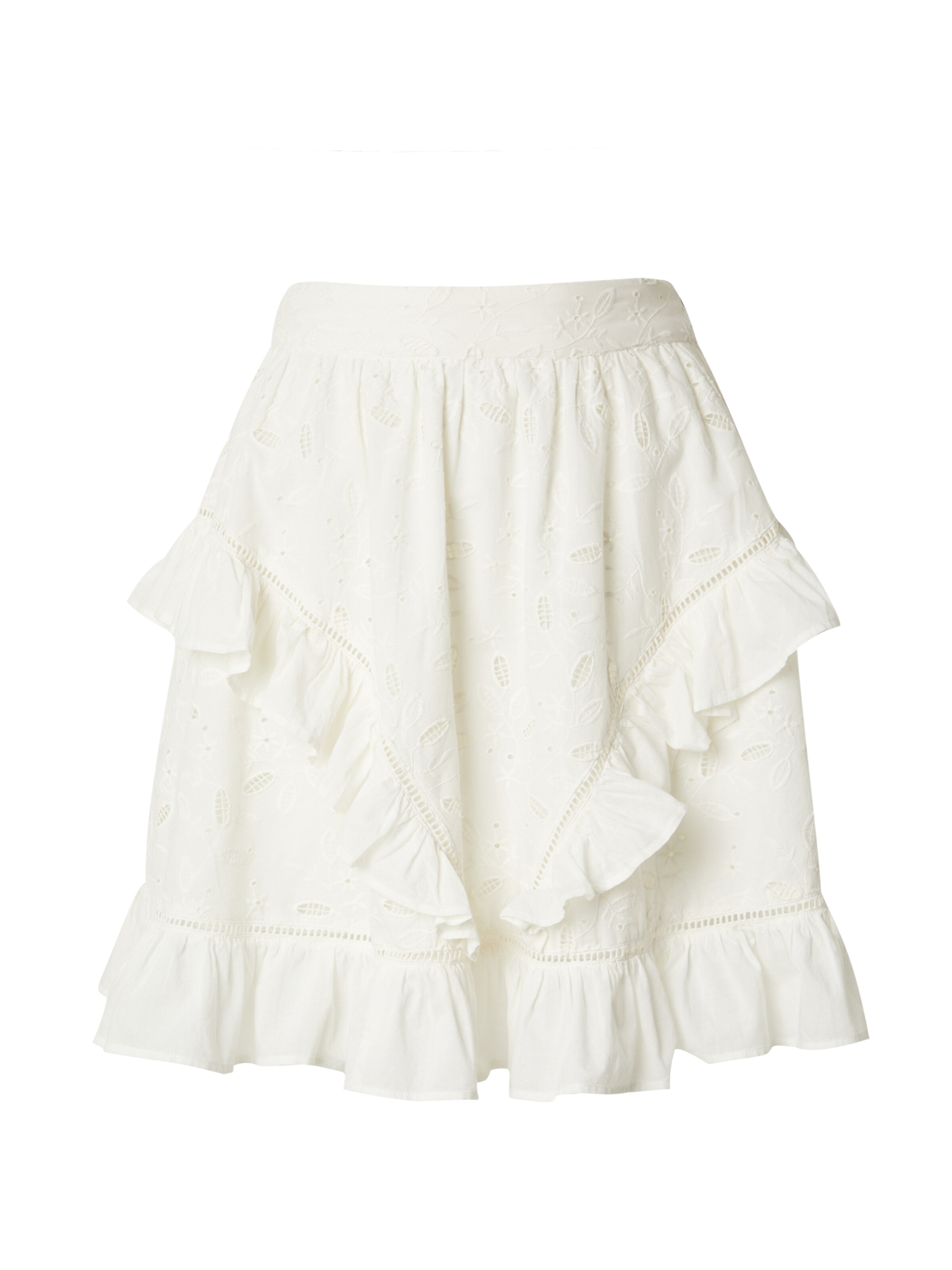 VILA ROUGE EDIT Kjol 'CORA' i vit: framsida