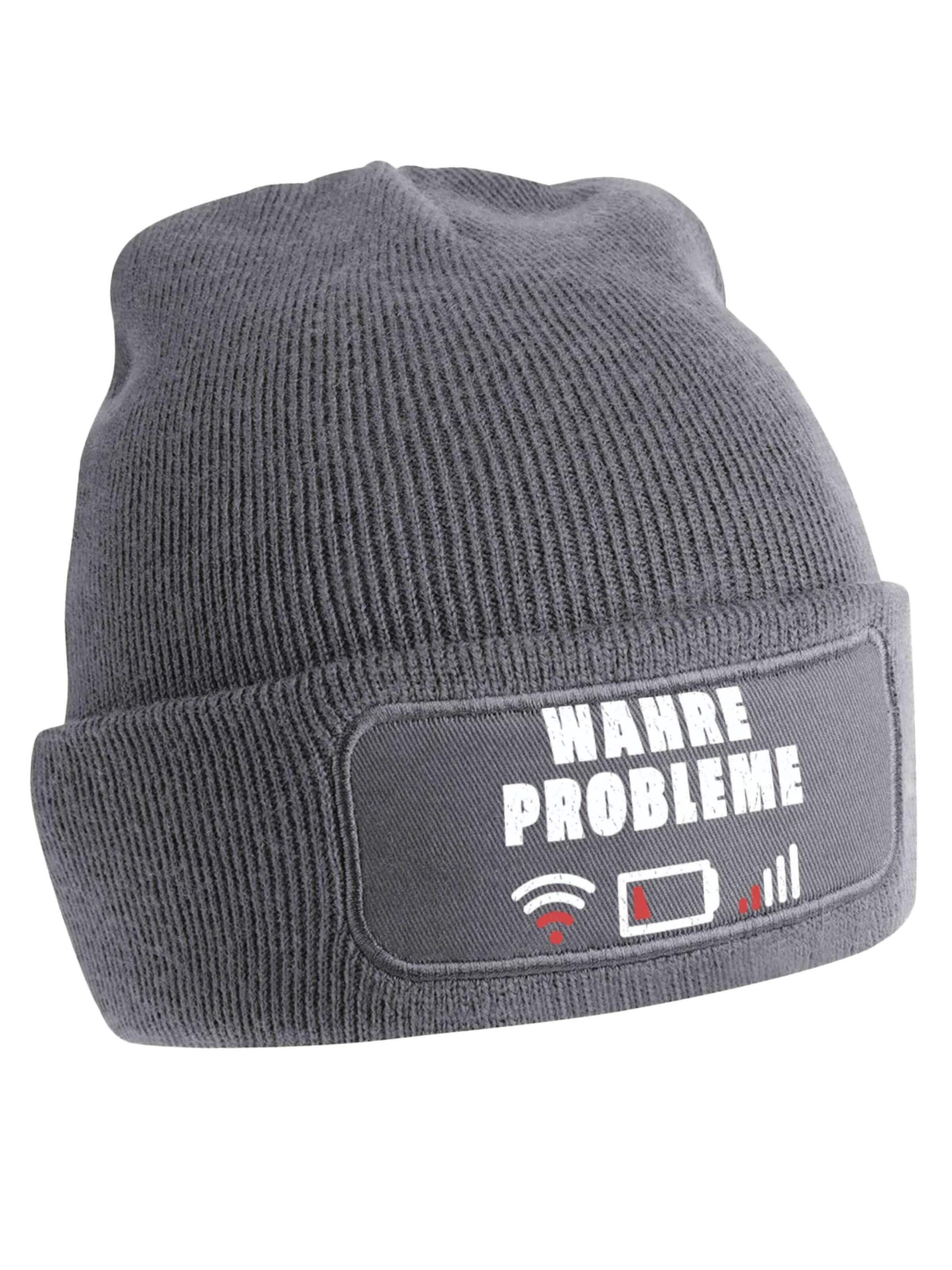 Youth Designz Beanie 'Wahre Probleme' in Grey