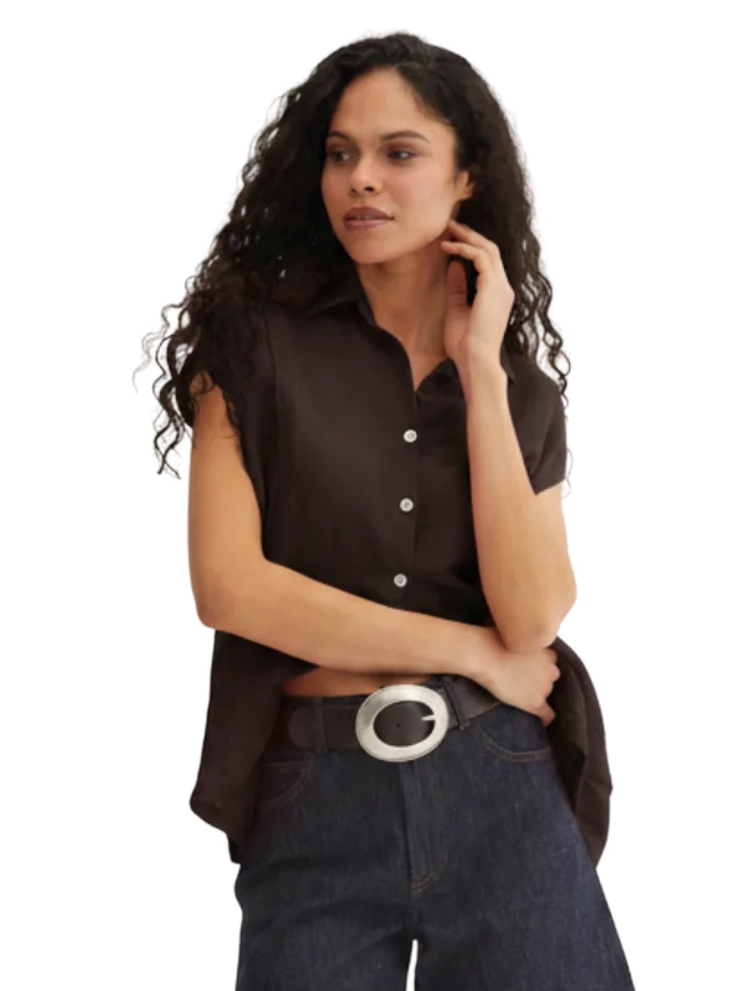 SILK & CASHMERE Shirt in Brown