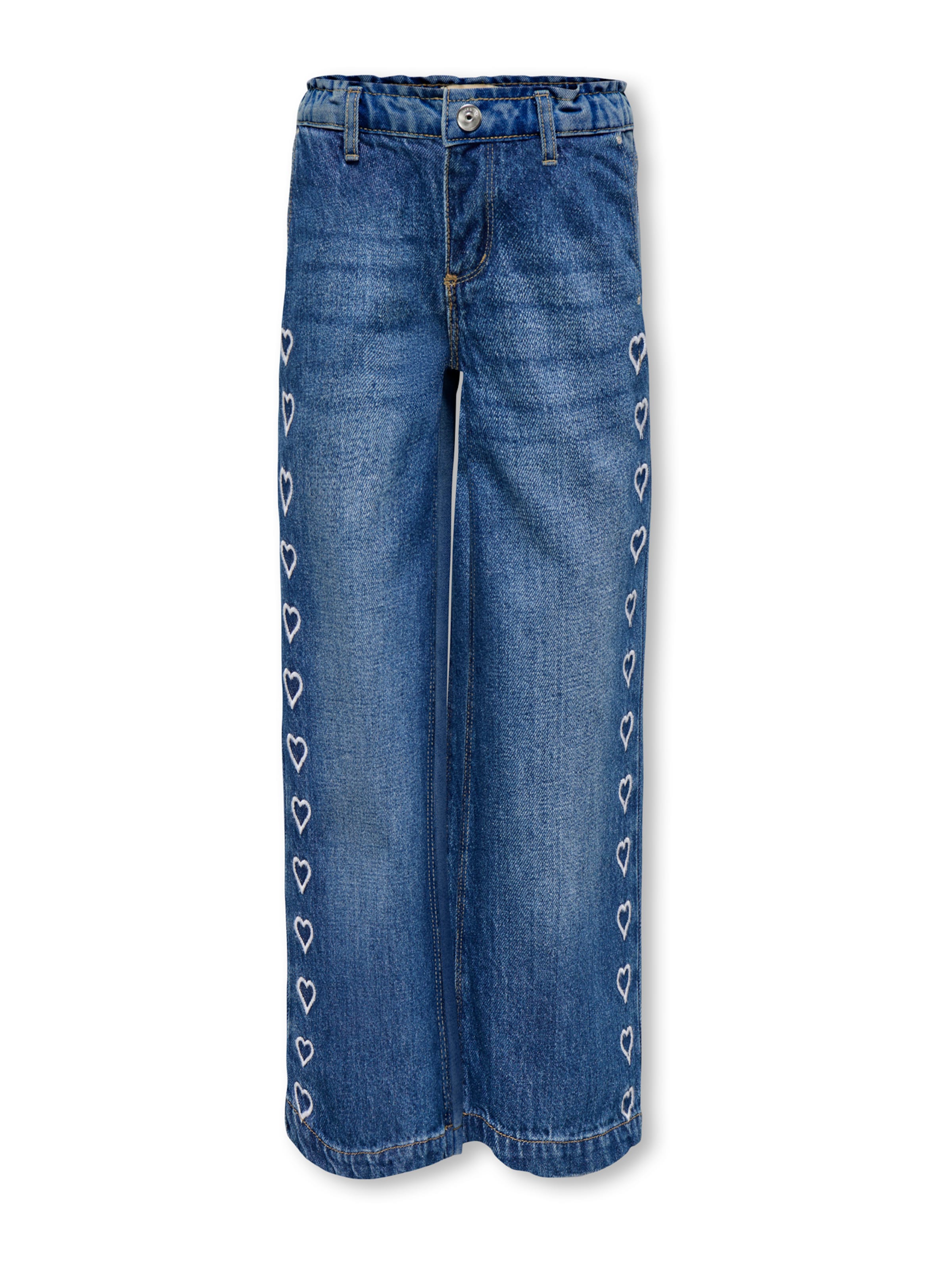 ONLY GIRLS Bő szár Farmer 'KOGCOMET HEART' - kék: elől