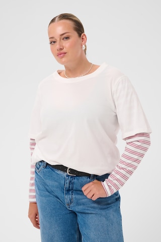 KAFFE CURVE Shirt ' KClorinda T-Shirt ' in White: front