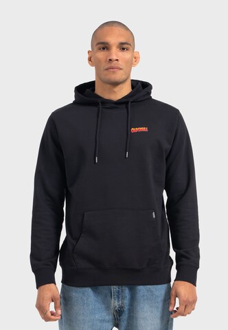 Oldskull Sweatshirt 'Retro Pixel Lady Logo Graphic' in Black: front