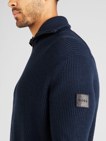 BOSS Strickjacke 'Kostaro' in Blau