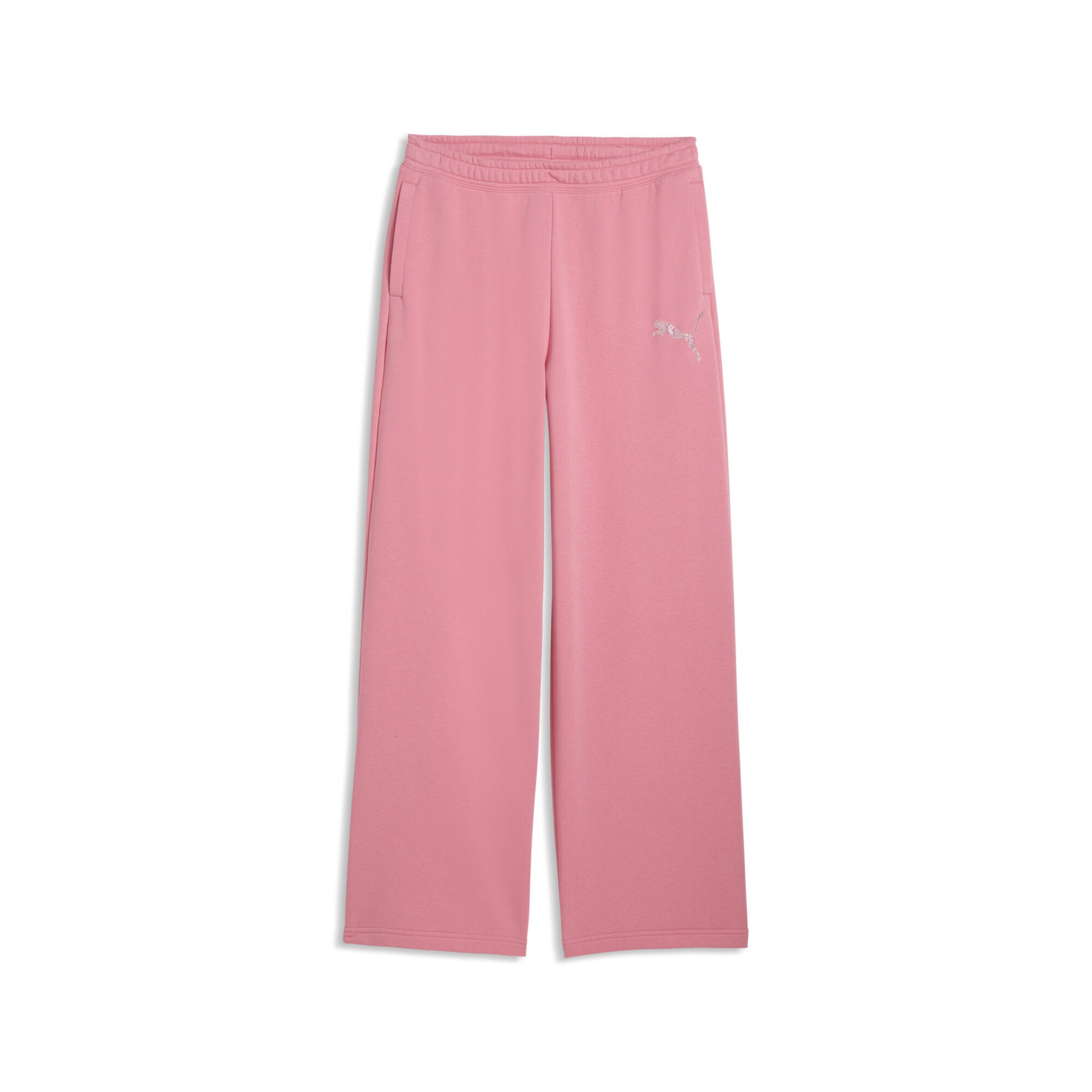 Wide Leg Pantalon 'Essentials' PUMA en rose : devant