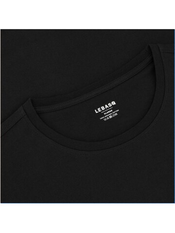 LEBASQ Shirt 'The Baker Crew Neck' in Black