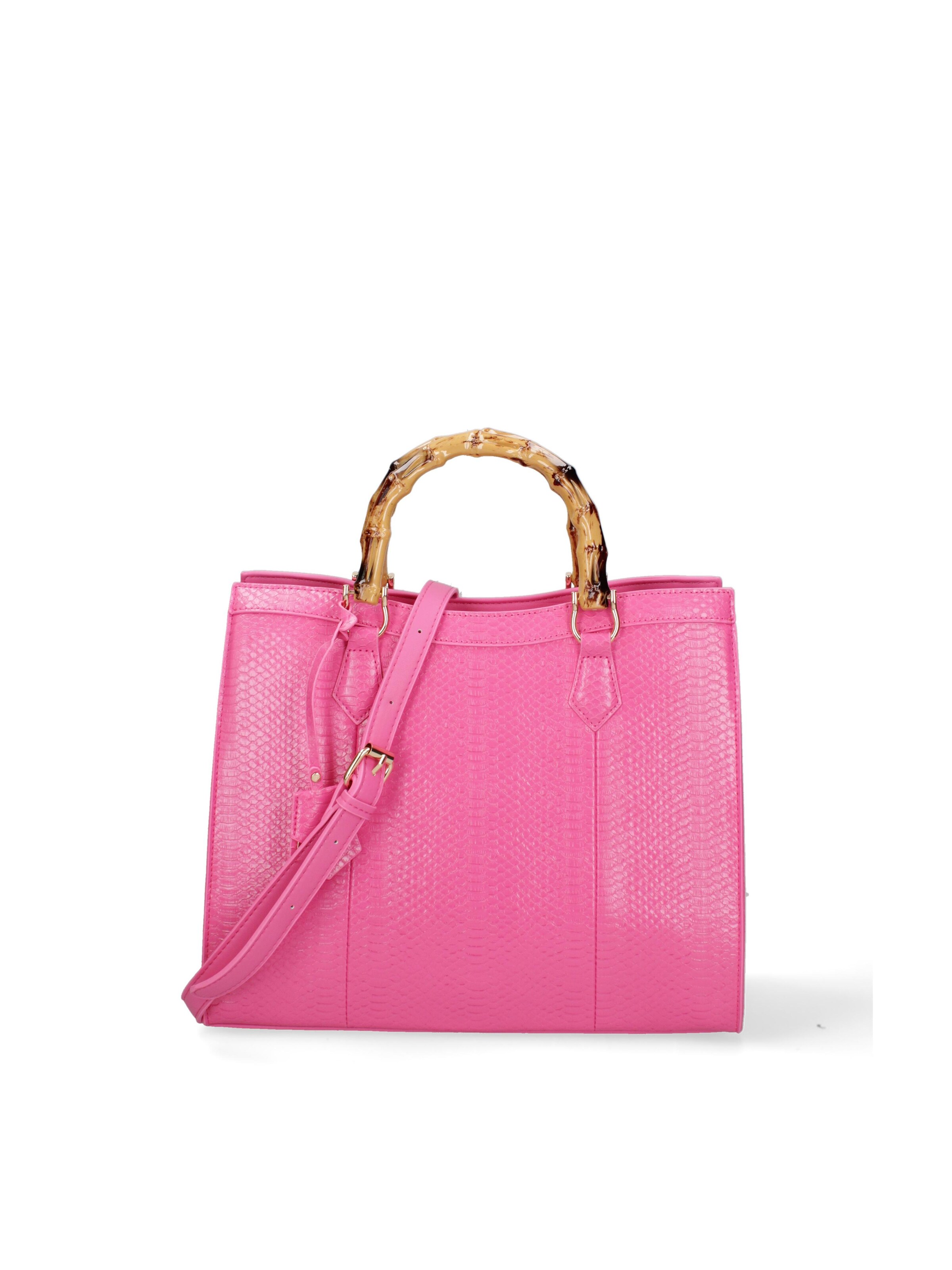 Borsa a spalla 'Borsa a Spalla Donna Ecopelle Vegana con Manico Bambù' di Diana&Co. in rosa