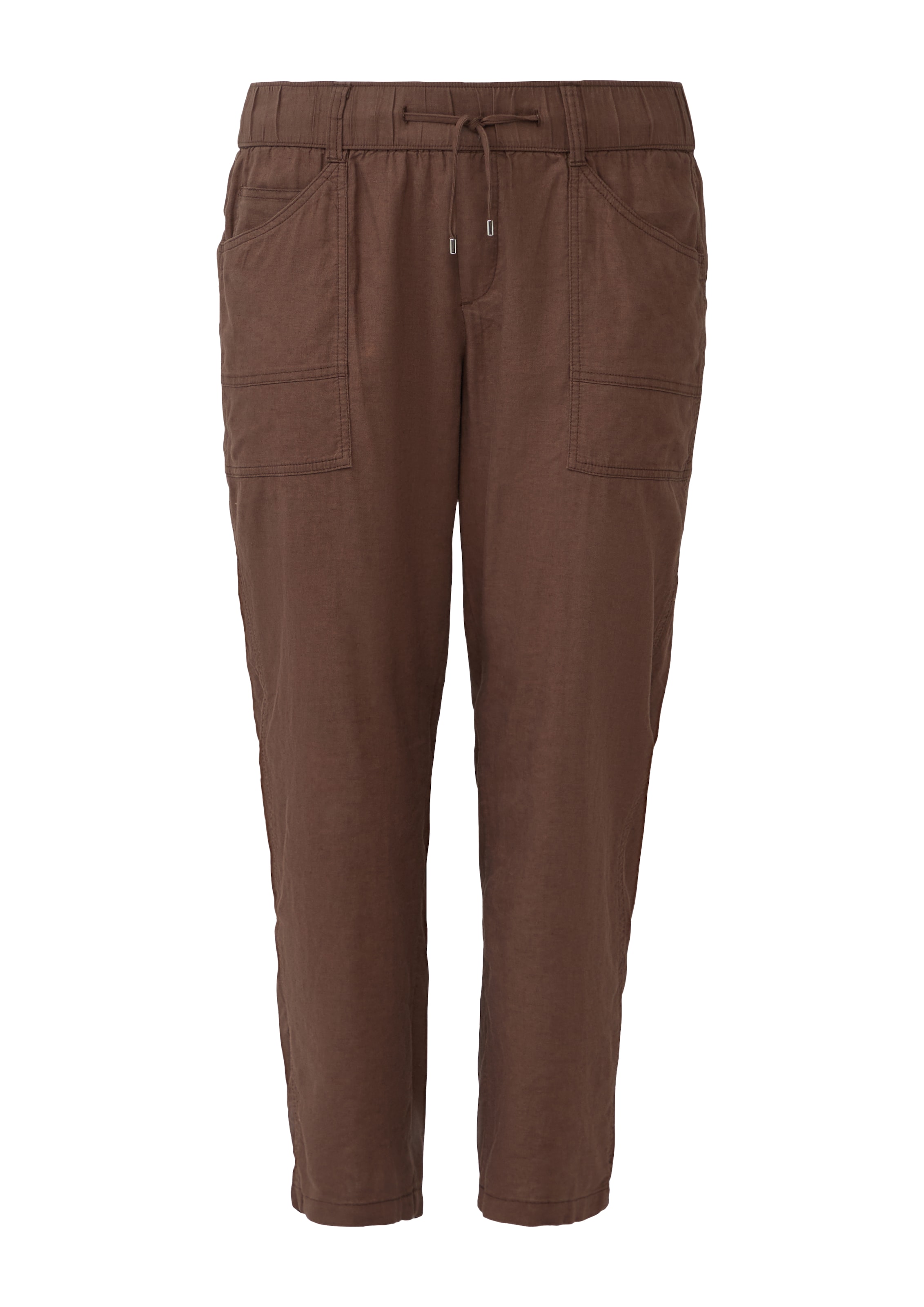Effilé Pantalon s.Oliver en marron : devant