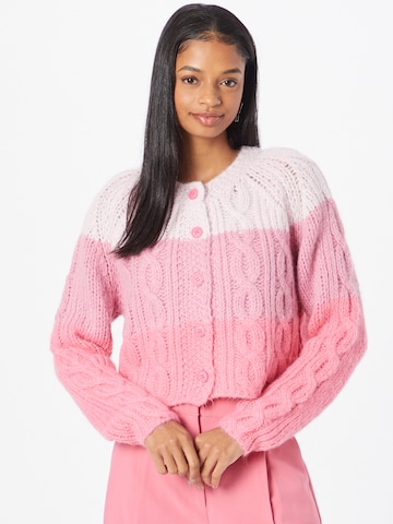 Nasty Gal - Casaco de malha em rosa: frente