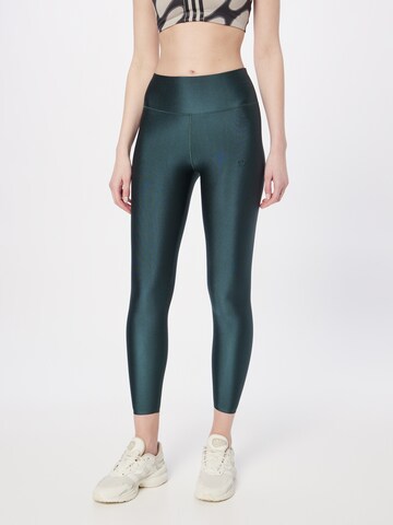 Skinny Leggings 'Adicolor Contempo' de la ADIDAS ORIGINALS pe verde: față