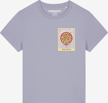 Maglietta 'Tarot The Pizza' di Watapparel in lilla: frontale