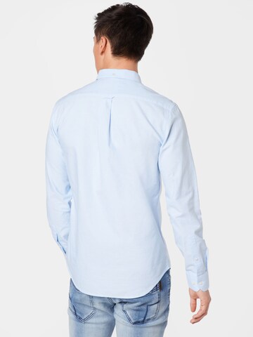 FARAH Slim Fit Hemd 'Brewer' in Blau