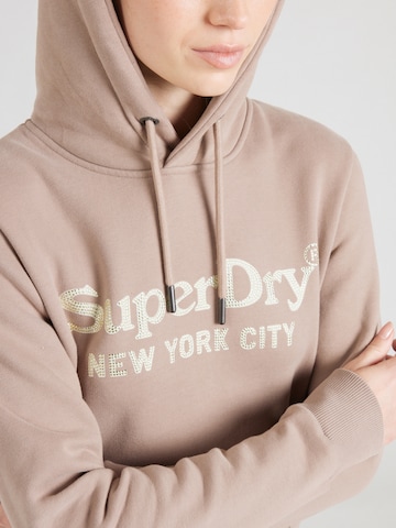 Bluză de molton de la Superdry pe maro