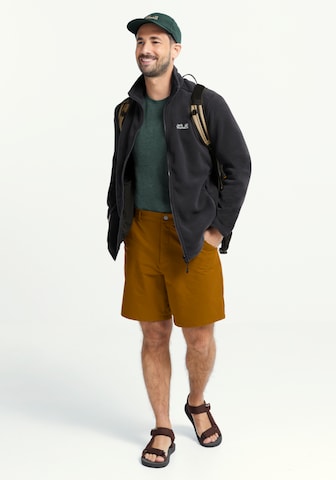 JACK WOLFSKIN Toiminnallinen fleecetakki 'Taunus 200' värissä musta