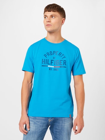 T-Shirt TOMMY HILFIGER en bleu : devant