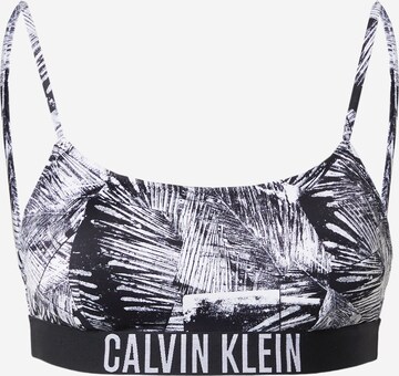 Bustier Hauts de bikini Calvin Klein Swimwear en noir : devant