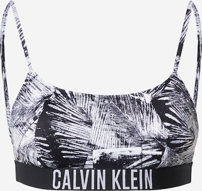 Calvin Klein Swimwear Bikini Top in Black / White, Item view