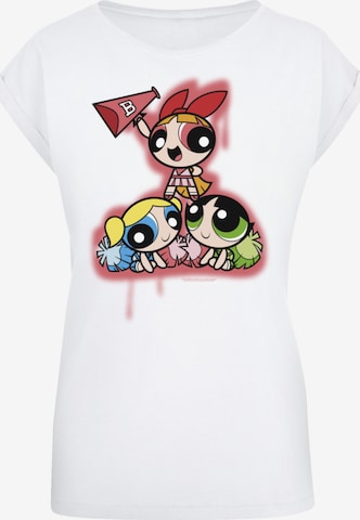 T-shirt 'Powerpuff Girls Cheerleaders' F4NT4STIC en blanc : devant