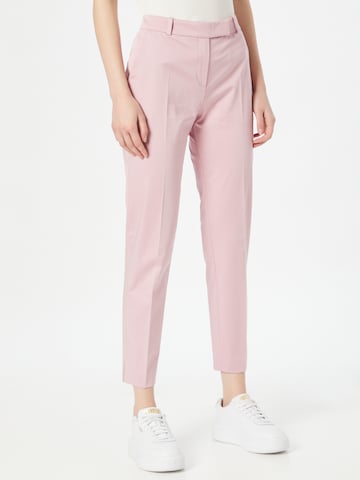 HUGO - Pantalón plisado 'Hestima' en rosa: frente