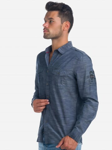 KOROSHI Regular Fit Hemd in Blau