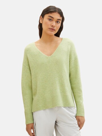 TOM TAILOR Sweater in Green: front