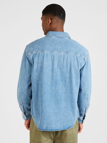 Calvin Klein Jeans Regular fit Button Up Shirt in Blue