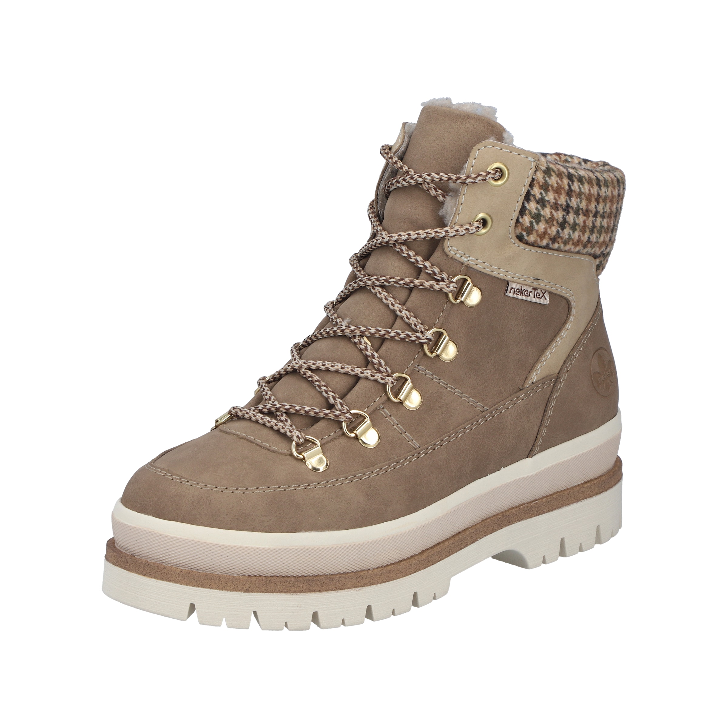 Rieker Schnürstiefelette in Beige: Vorderseite