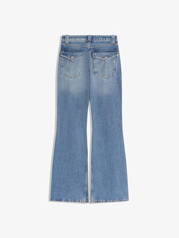Bershka Zvonový Džíny – modrá