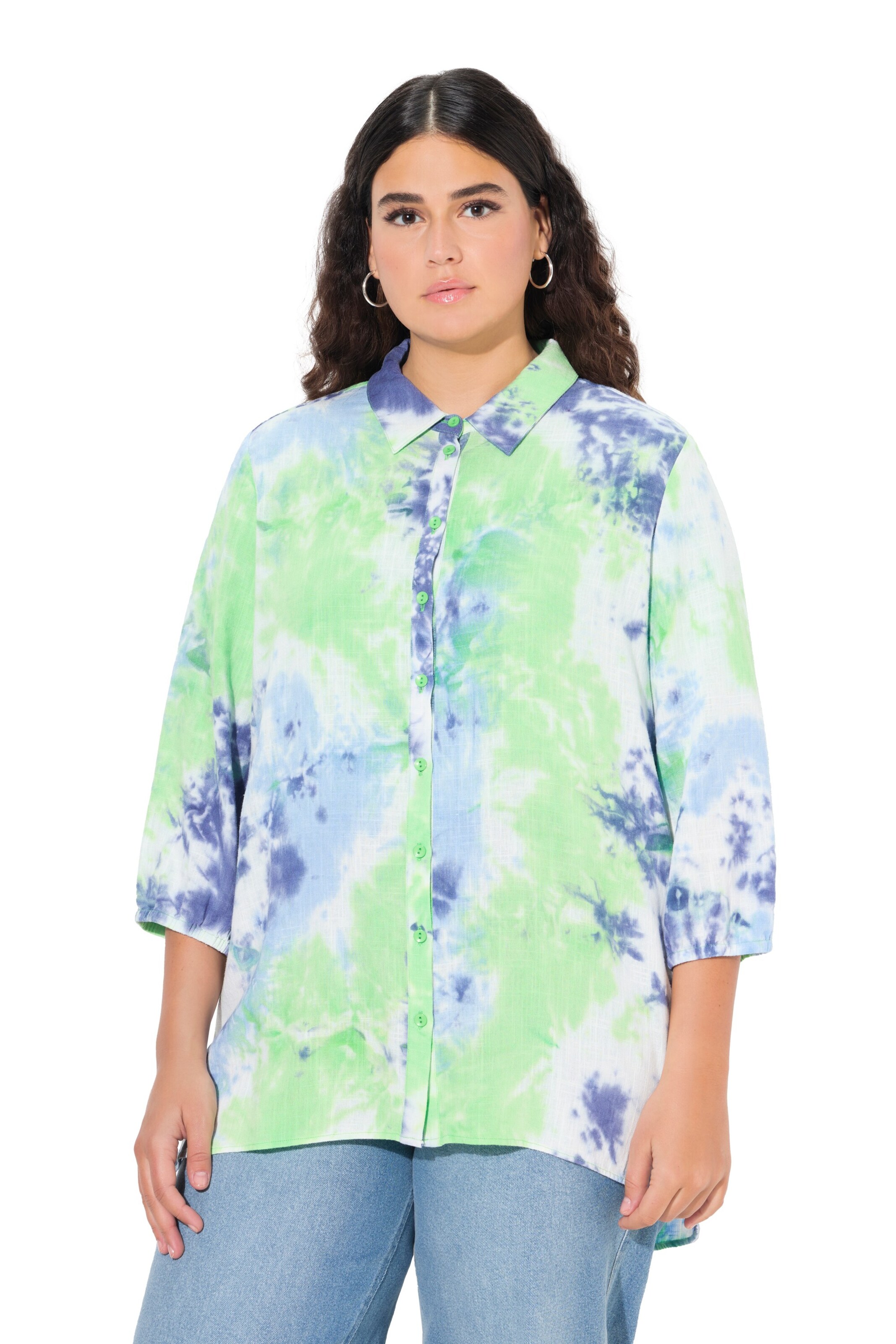 Ulla Popken Blouse in Green: front