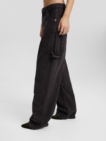 Bershka Wide leg Jeans in Zwart