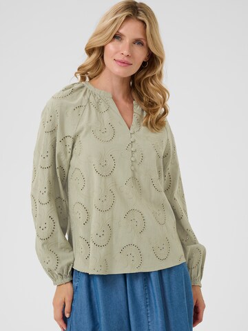 Cream Bluse 'CR Delia' i grøn: forside