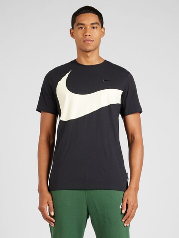 Nike Sportswear T-shirt 'Big Swoosh' i svart: framsida