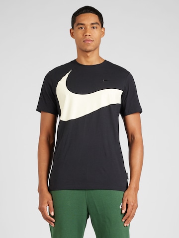 Nike Sportswear - Camiseta 'Big Swoosh' en negro: frente