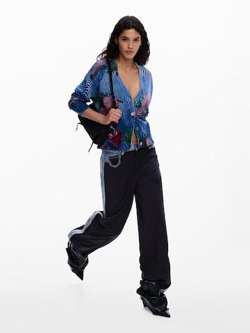 Desigual - Casaco de malha em azul